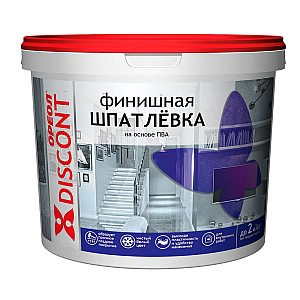 Шпатлевка финишная Ореол на основе ПВА для внутренних работ белая 3 кг