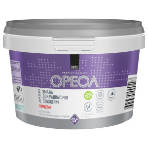 Эмаль для радиаторов отопления Ореол термостойкая акриловая глянцевая белая 0.5 кг