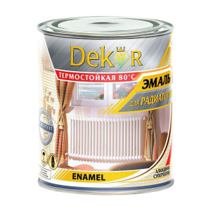 Эмаль для радиаторов отопления Dekor алкидная 0.8 кг