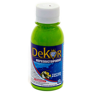 Паста колерная Dekor №1 лимонно-желтый 0.1 кг