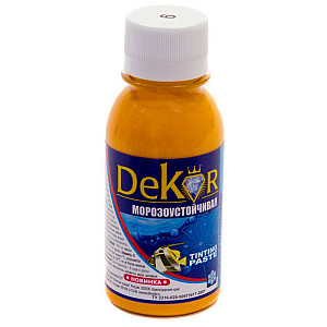 Паста колерная Dekor №6 апельсиновый 0.1 кг