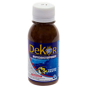 Паста колерная Dekor №21 темно-коричневый 0.1 кг