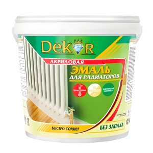 Эмаль для радиаторов отопления Dekor акриловая белая 0.8 кг