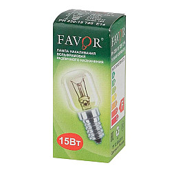 Лампа накаливания Favor 8108004 РН 230-15Вт Т25 Е14