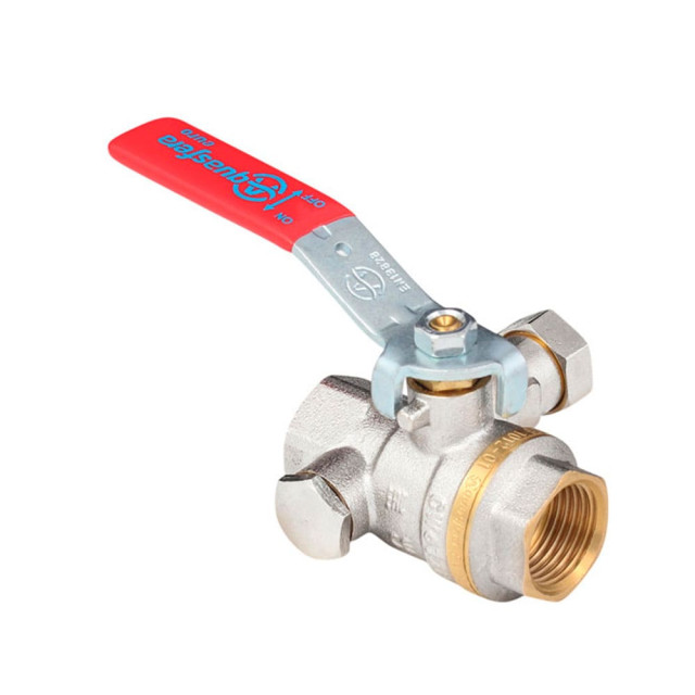 Кран шаровой Aquasfera Euro 1012-02 латунный спуск Ду 20 Ру40 м/м полнорычажный