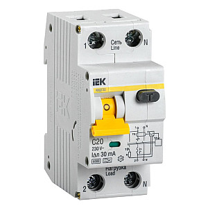 Автоматический выключатель дифференциального тока IEK АВДТ 32 MAD22-5-020-C-30 C20 30мА тип A