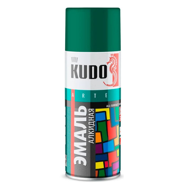 Эмаль Kudo KU-1007 универсальная темно-зеленая 520 мл