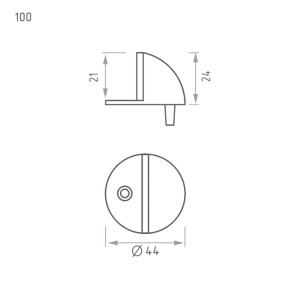 Упор дверной Нора-М 100 золото