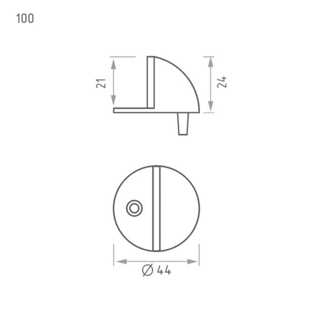 Упор дверной Нора-М 100 хром