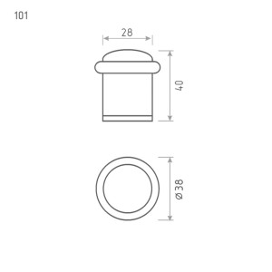 Упор дверной Нора-М 101 хром