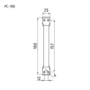 Ручка-скоба Нора-М 100 мм белая