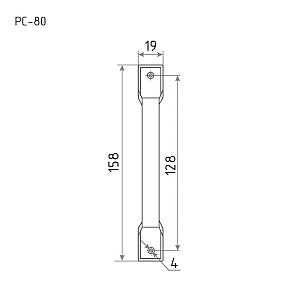 Ручка-скоба Нора-М 80 мм белая