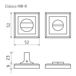 Накладка под фиксатор Нора-М НФ-К матовый никель