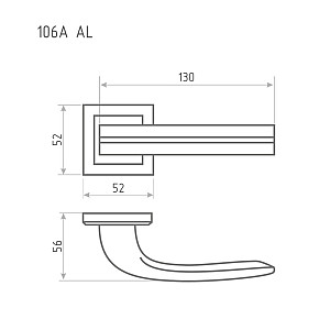 Ручки раздельные Нора-М AL106K хром