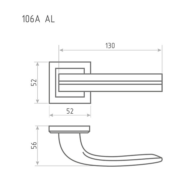 Ручки раздельные Нора-М AL106K хром