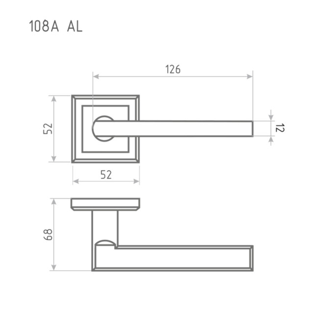 Ручки раздельные Нора-М AL108 K матовый хром