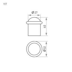 Упор дверной Нора-М 117 старая бронза