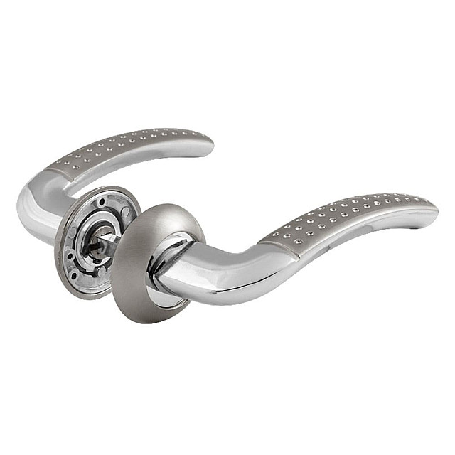 Ручка дверная Нора-М AL96А матовый хром/хром