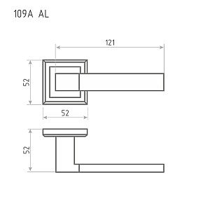Ручка дверная Нора-М AL109K матовый кофе