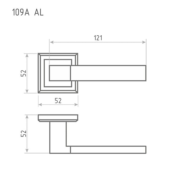 Ручка дверная Нора-М AL109K матовый кофе