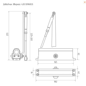 Доводчик Нора-М 420 Isparus 40-90 кг морозостойкий белый