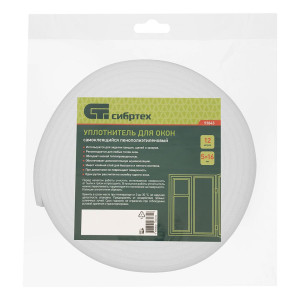 Уплотнитель для окон Сибртех 93843 самоклеящийся 5*16 мм 12 м