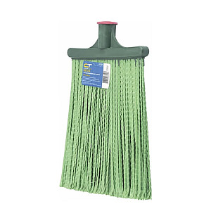 Метла Сибртех 63218 полипропиленовая 270*260*1490 мм плоская распушенная деревянный черенок
