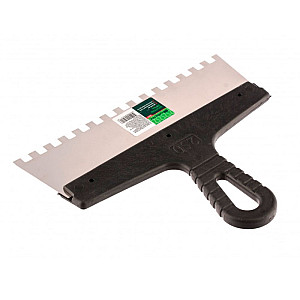 Шпатель Сибртех 8547 из нержавеющей стали 250 мм зуб 8*8 мм пластмассовая ручка