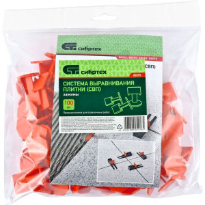 Система выравнивания плитки Сибртех 88055 зажим 100 шт