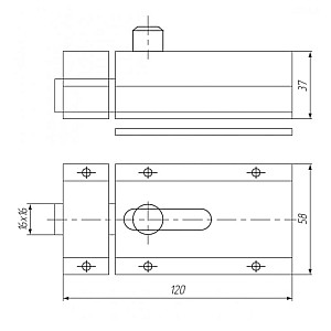 Замок накладной Шепард 3Н-5С-40