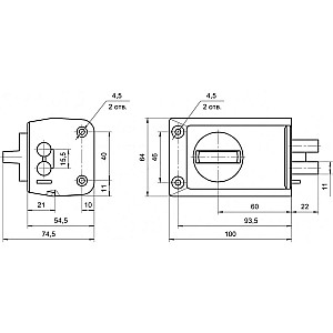 Замок накладной Просам 88400-3НД-1А