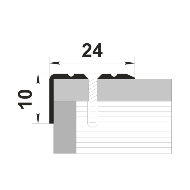 Порог-угол Sanrelia Д1 РЕ бронза 24*10 мм 0.9 м