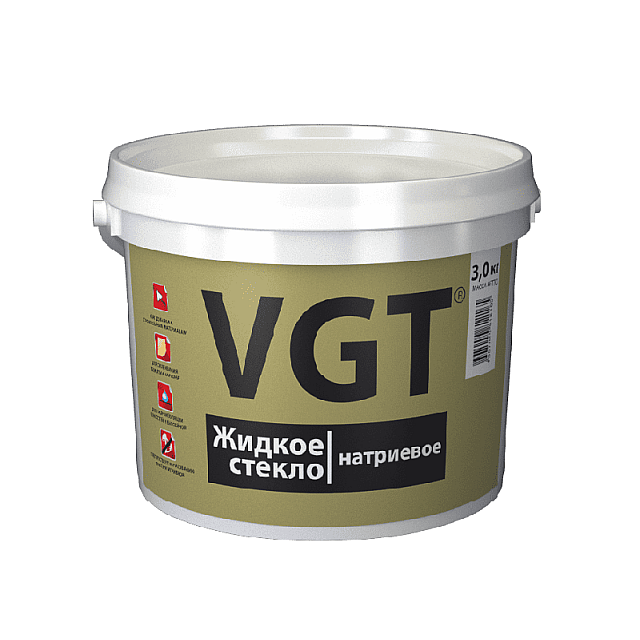 Жидкое стекло VGT натриевое 3 кг