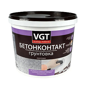 Грунтовка VGT ВД-АК-0301 Бетонконтакт белая 8 кг