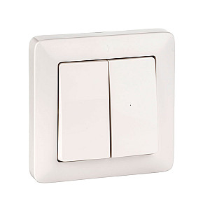 Выключатель Schneider Electric Хит ВС56-234-б скрытой установки 2 клавиши 6А белый
