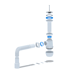 Сифон АНИ пласт A0515 для мойки бутылочный 1 1/2