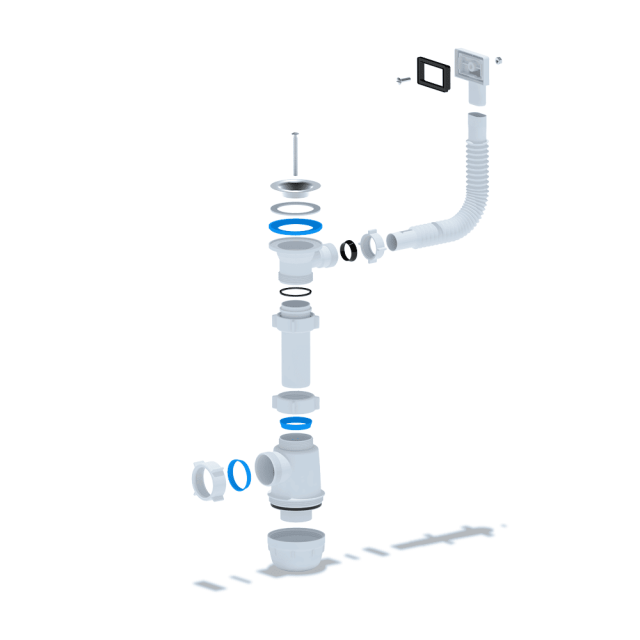 Сифон АНИ пласт A0140S для мойки бутылочный 1 1/2