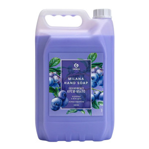 Крем-мыло жидкое Grass Milana черника в йогурте 126305 увлажняющее 5 кг