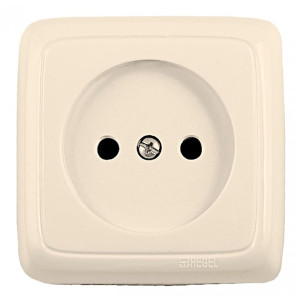 Розетка Hegel Alfa РА16-103-01 без заземления слоновая кость