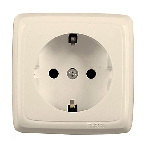 Розетка Hegel Alfa РА16-113-01 с заземлением слоновая кость