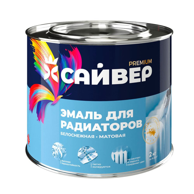 Эмаль для радиаторов Сайвер белая 0.8 кг Эмаль для радиаторов Сайвер белая 0.8 кг