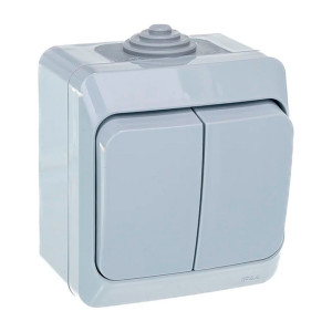 Выключатель Schneider Electric Этюд ВА10-042C 2 клавиши серый