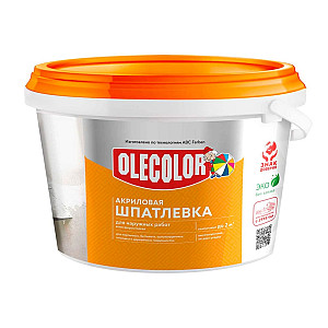 Шпатлевка Olecolor акриловая для наружных работ 3 кг