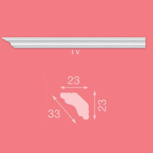 Плинтус потолочный Format 1-V 23*23 мм