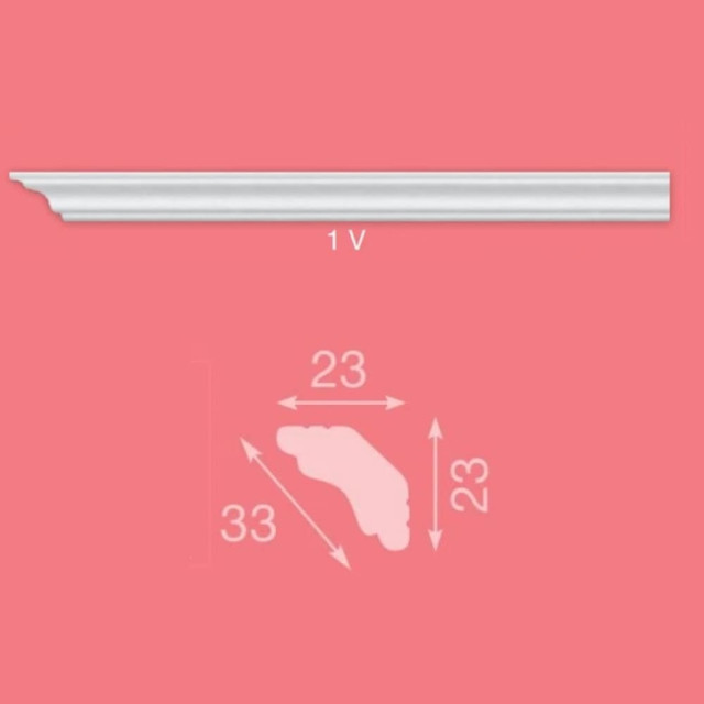 Плинтус потолочный Format 1-V 23*23 мм
