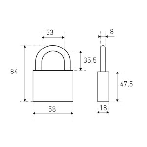 Замок навесной Стандарт HG-360 d 7 мм Европакет 80 10