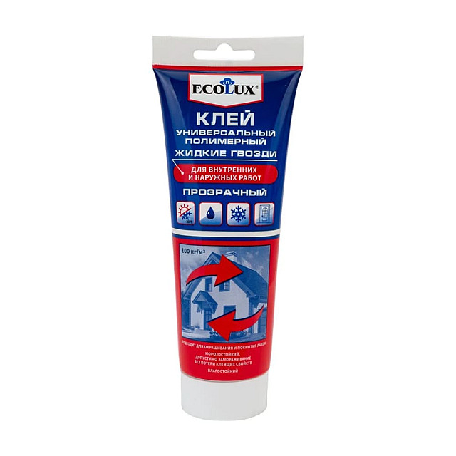 Клей жидкие гвозди Еcolux универсальный полимерный прозрачный 200 мл