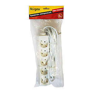 Удлинитель Navigator 94 187 NPE-S-05-500-E-3*1 с заземлением 5*5 м