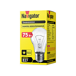 Лампа Navigator 94 301 NI-A-75-230-E27-CL