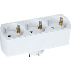 Разветвитель Navigator 94 672 NAD-L-3Е-WH 3 гнезда с заземлением